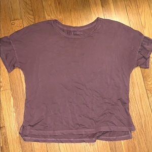 Purple Ruffle Sleeve Top